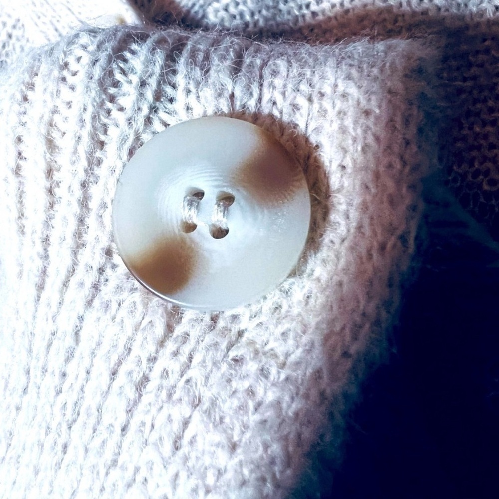 Cream Cable Knit Button Down Cardigan Oversized - Picture 5 of 9